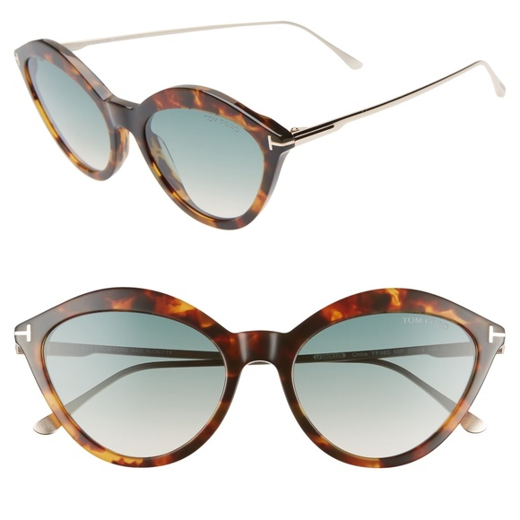 Tom Ford Accessories - New TOM FORD Chloe Cat Eye Havana Sunglasses